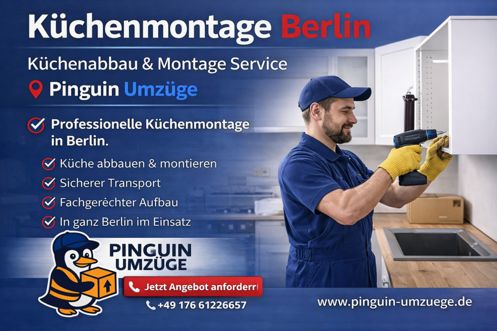 Professionelle Küchenmontage in Berlin durch Pinguin Umzüge