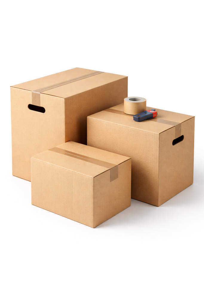 Umzugskartons für Umzug in Berlin Friedrichshain ordentlich verpackt