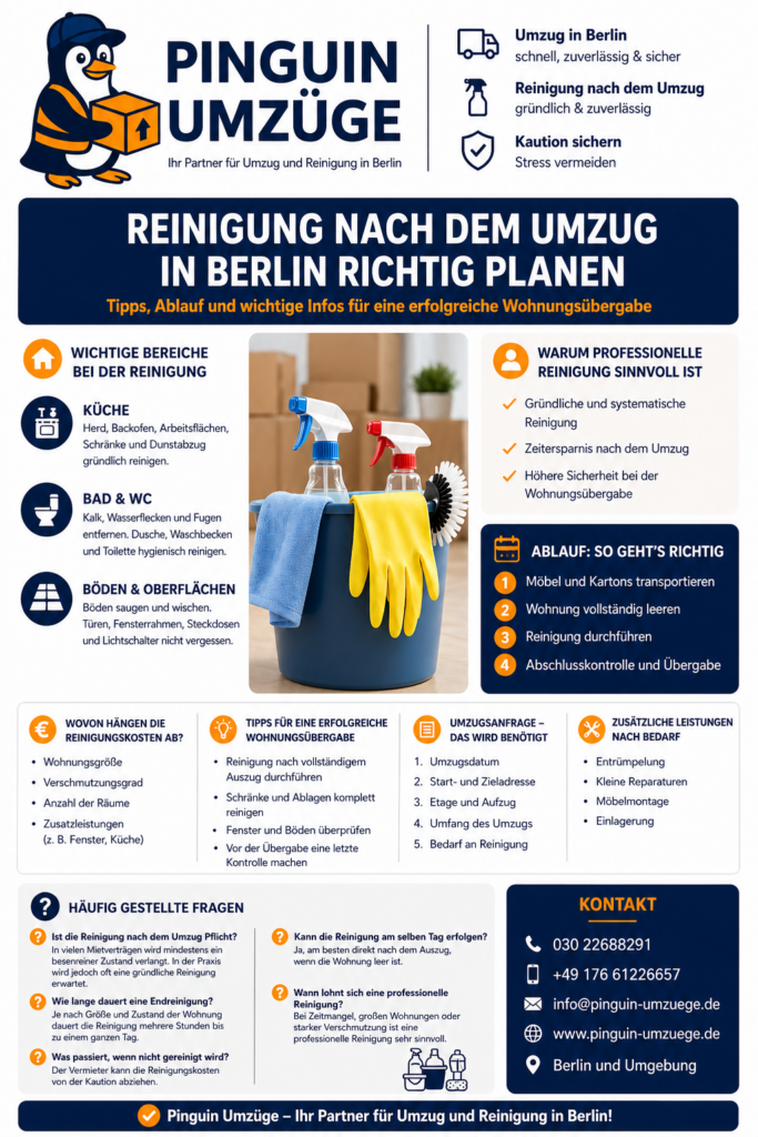 Reinigung nach dem Umzug Berlin professionelle Wohnungsreinigung und Endreinigung