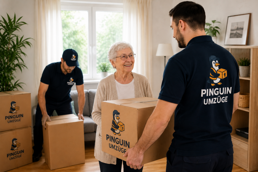 Seniorenumzug in Berlin mit professioneller Unterstützung durch Pinguin Umzüge bei einem Umzug mit Pflegegrad